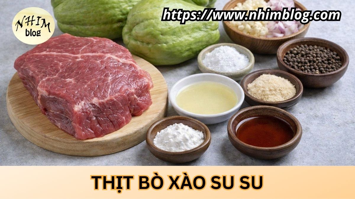 Thịt bò xào su su